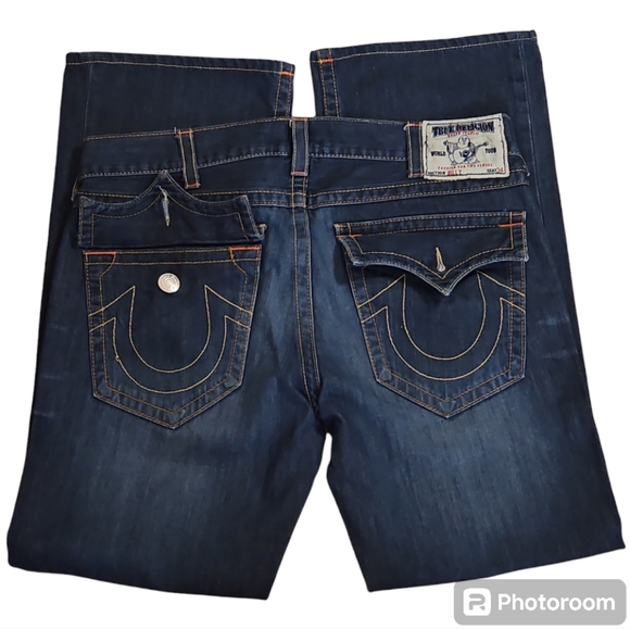 True Religion Denim  BIG BILLY T Stitch Bootcut Jean Men's  Size 36, Like New. - Picture 2 of 15